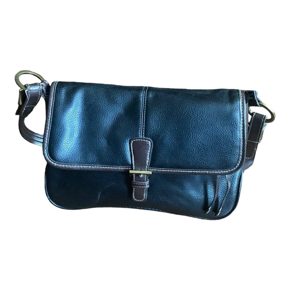 Black and brown leather bag
